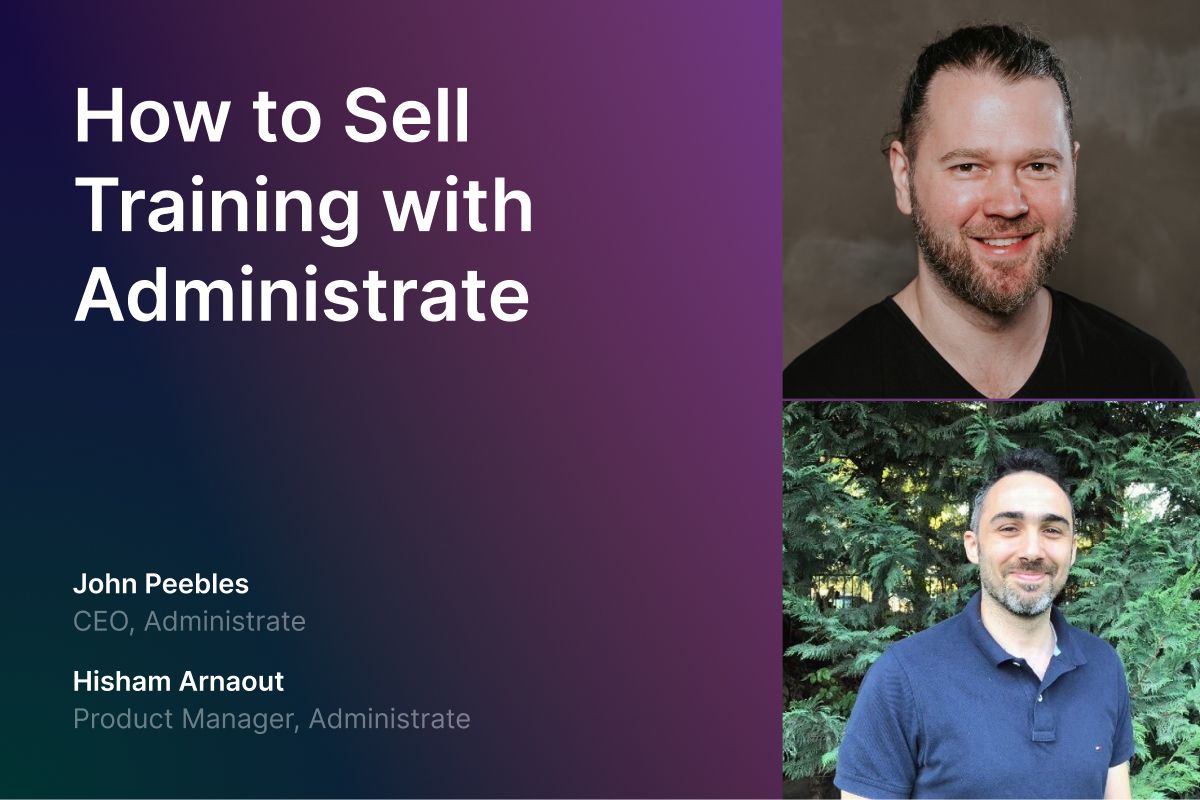 Weblink: Selling Training with Administrate